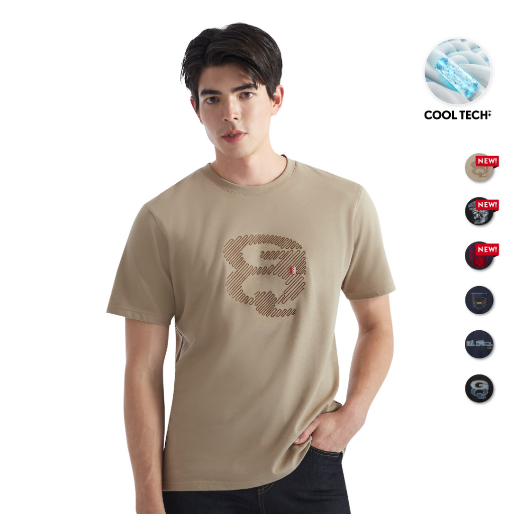 S-5XL GQ Cool Tech™ Regular T-shirt Print เสื้อยืดคอกลมผ้าเย็นทั้งตัวสกรีนลาย - รูปที่ 6