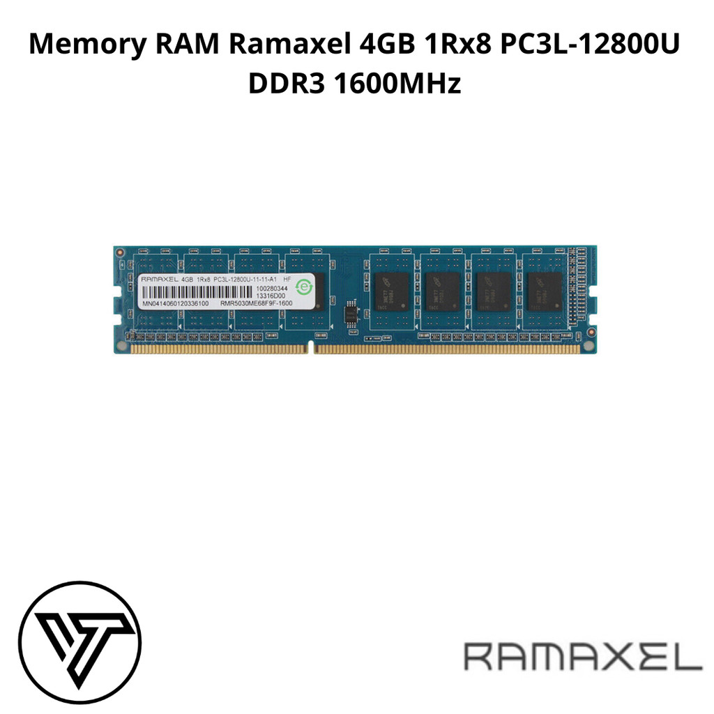 หน่วยความจํา RAM Ramaxel 4GB 1Rx8 PC3L-12800U DDR3 1600MHz