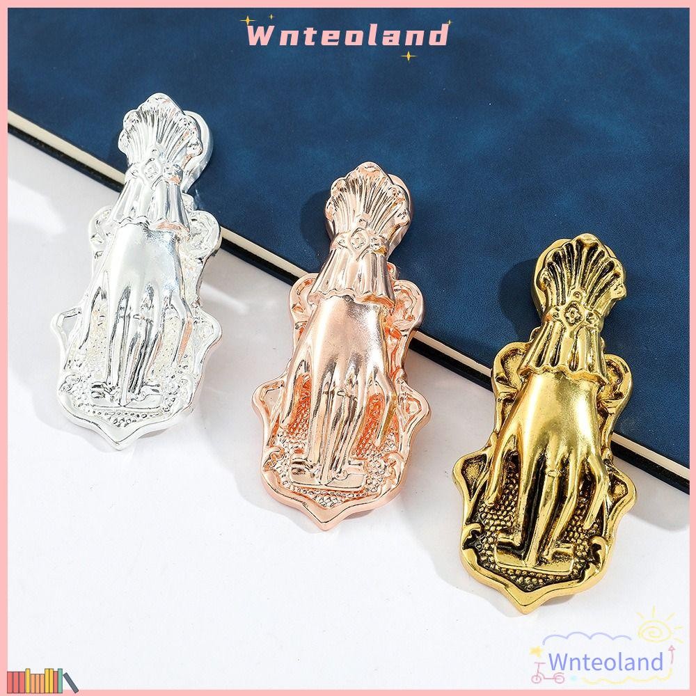 WNTEOLAND คลิปหนีบกระดาษ, DIY Scrapbooking คลิปตกแต่งโลหะ, มัลติฟังก์ชั่น Hand-รูปบัญชีมือคลิปเครื่องเขียน