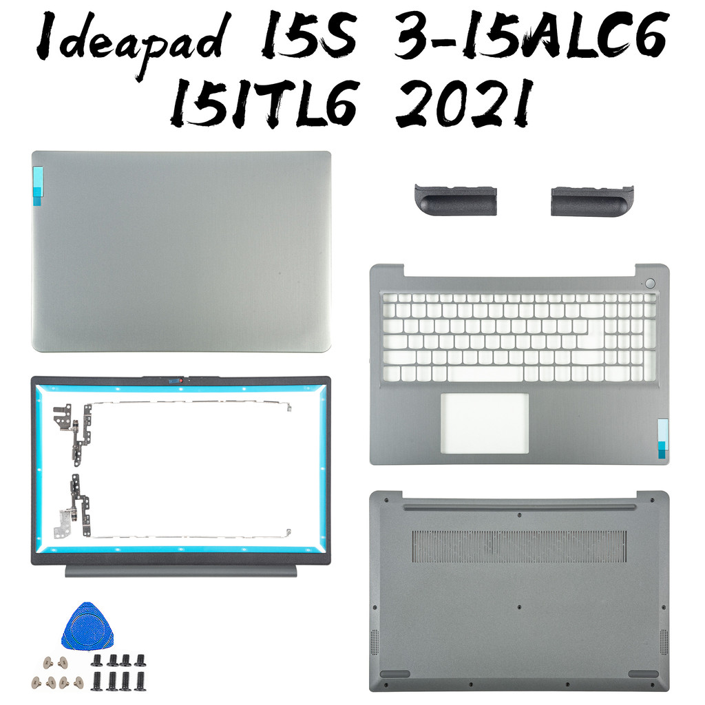สําหรับLenovo IdeaPad 3 15ITL6 15ADA6 15ALC6 2021 กรณีปกหลังLCD/ด้านหน้า/Palm Rest/ด้านล่าง