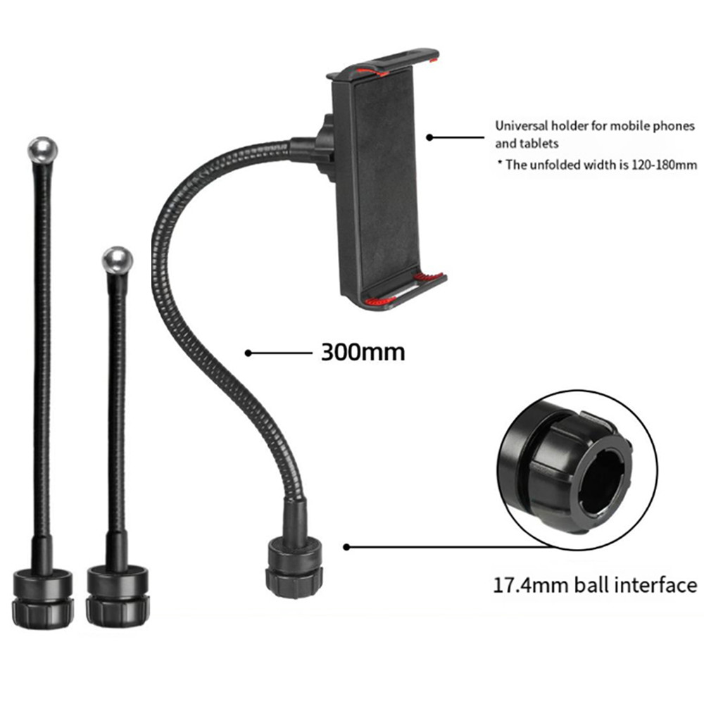 โทรศัพท์มือถือแท็บเล็ต Live Stands Ball Head ท่อข้อศอกโลหะ Universal ปรับ One Clip Stands อุปกรณ์เสริม 20/30 ซม.