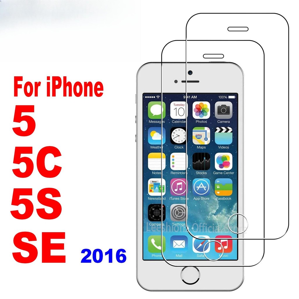 กระจกกันรอยหน้าจอสําหรับ iPhone 4 4S 5 5S 5C SE 2016 ฟิล์มกระจกนิรภัย