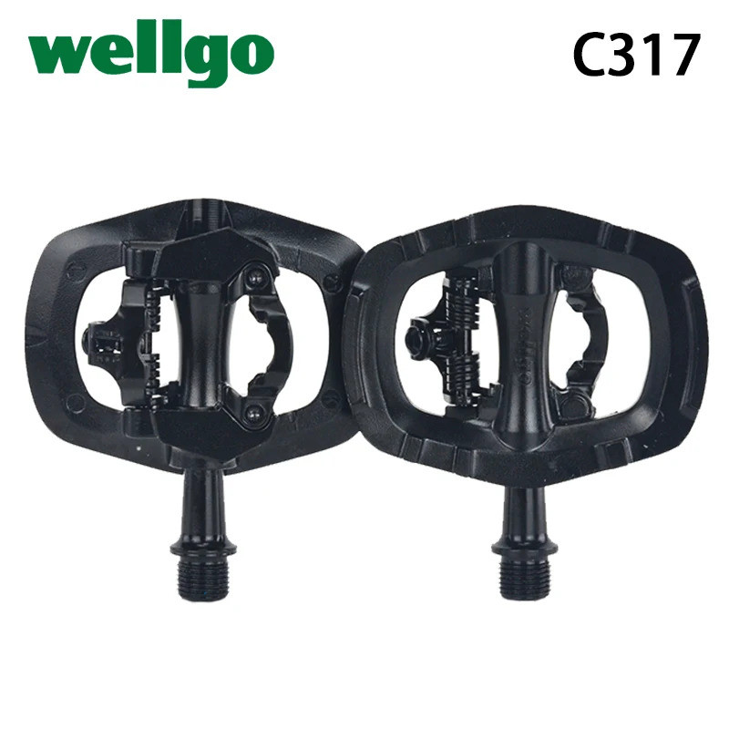 Wellgo C317 แกน DU ปิดผนึกขนาด 9/16", อโลมิเนียม Cr-Mo, แบริ่งสำหรับจักรยาน MTB กับแผ่นล๊อค 98A