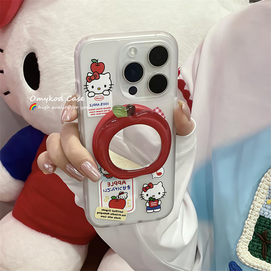 Apple แต่งหน้ากระจกผู้ถือโทรศัพท์และน่ารัก Kitty ปลอกสําหรับ OPPO A58 A57 A95 A93 A3X A3Pro A16 A15 A38 A60 A77s A18 A7 A5s A92 A3s A78 A54 A53 A53 A5 A53 A5 A5 A5 A5 A17 A53 A5 A5 A53 A5 A5 A5 A5 A53 A5 A5 A53 A5 A5 A5 A