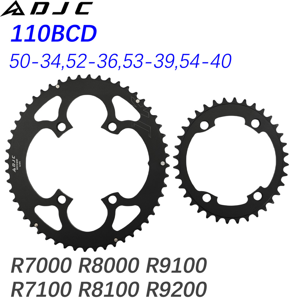 DJC Road Bike Chainring 110bcd 4 Bolts รูปไข่รอบ 2x Chainring คู่ 52 T 36 T 54 T 40 T สําหรับ Shiman