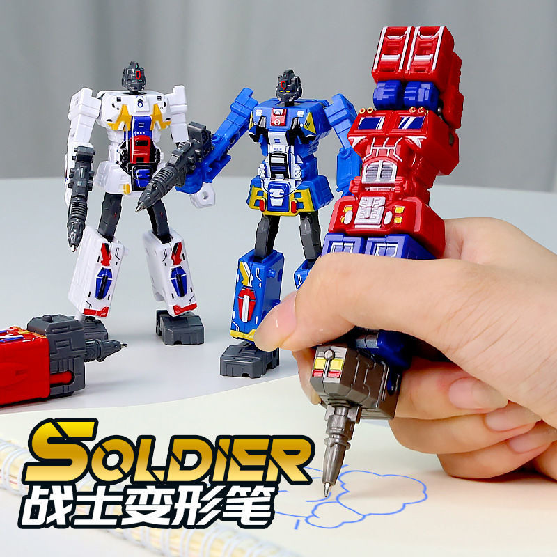 Transformers ของเล่นเด็ก Optimus Prime Decompression การศึกษาการเรียนรู้ปากกาเปลี่ยนของเล่น