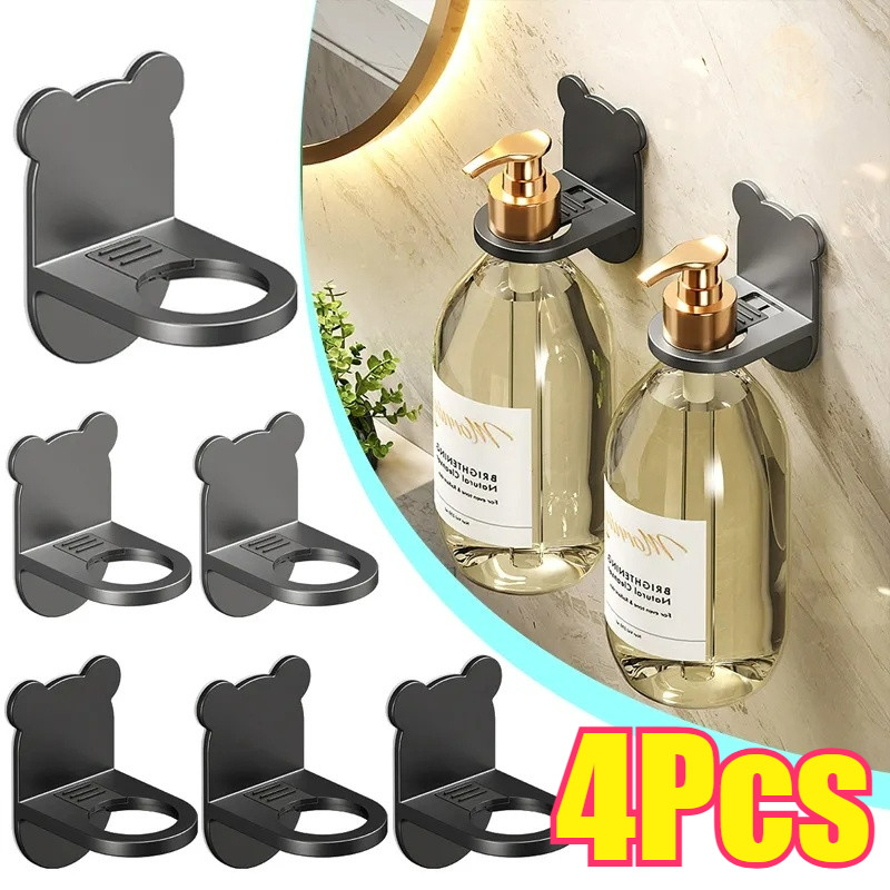 ชั้นวางขวดอเนกประสงค์แบบมีกาวในตัวสําหรับแชมพู-ที่วางเจลอาบน้ําติดผนังอเนกประสงค์ห้องน้ําห้องครัวออแกไนเซอร์