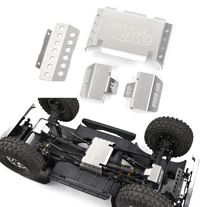 1 ชุดโลหะแชสซีเกราะยามแผ่นสําหรับ 1/10 RC Crawler FMS FCX10 K5