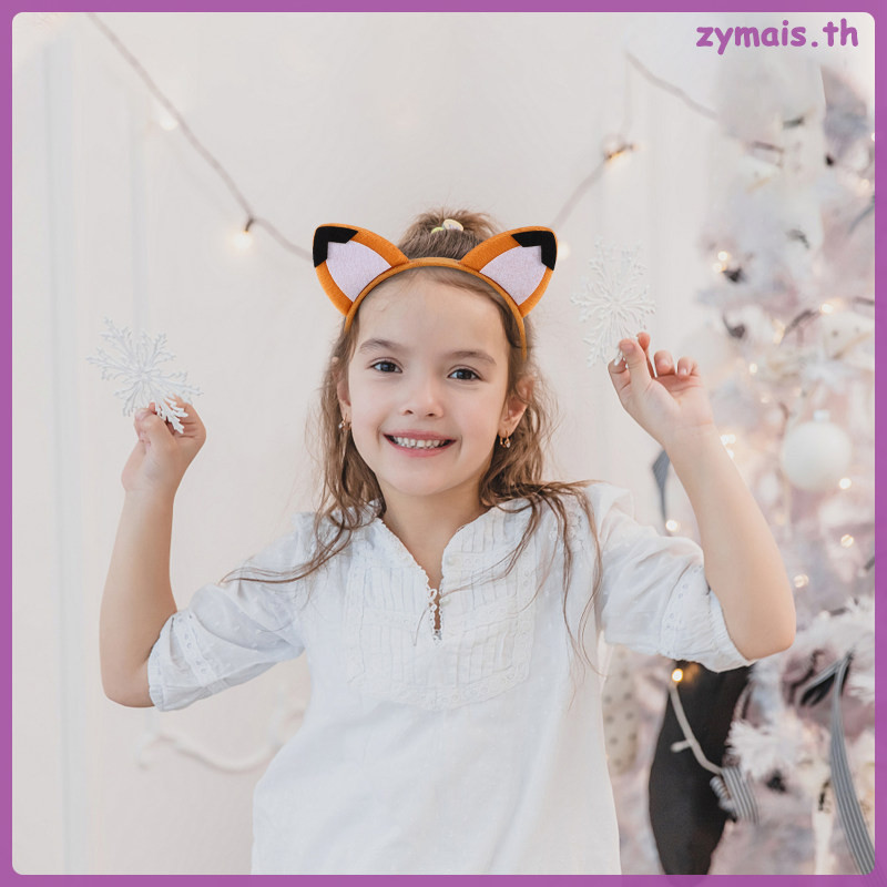 📦 ที่คาดผมรูปหูสัตว์ Fox Ears ที่น่ารัก สำหรับเด็กผู้หญิง คอสเพลย์ Fox Ears ที่คาดผมตกแต่ง สำหรับแต่