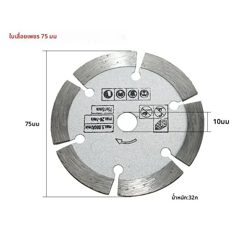 7 ชิ้น 3 นิ้ว 75 มิลลิเมตรแผ่นตัด Flap Discs เครื่องบดมุมล้อใบมีดแผ่นขัดไม้โลหะใบมีดตัดเพชร - รูปที่ 2