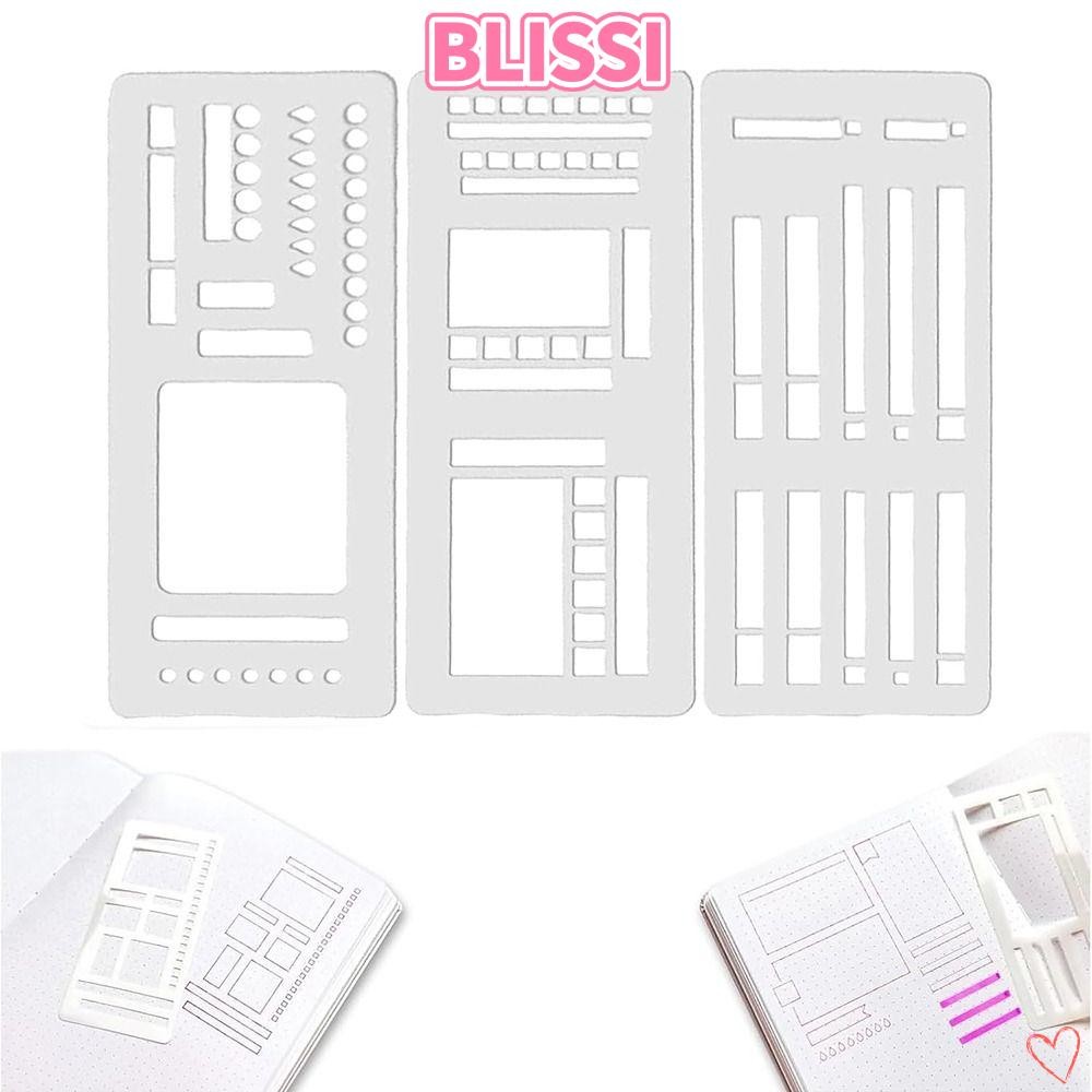 ความสุข‌I 3 ชิ้น/เซ็ต Log Planner ชุด, Reusable Dot Grid Handmade ยืดหยุ่นบันทึกแม่แบบ, Creative คู่