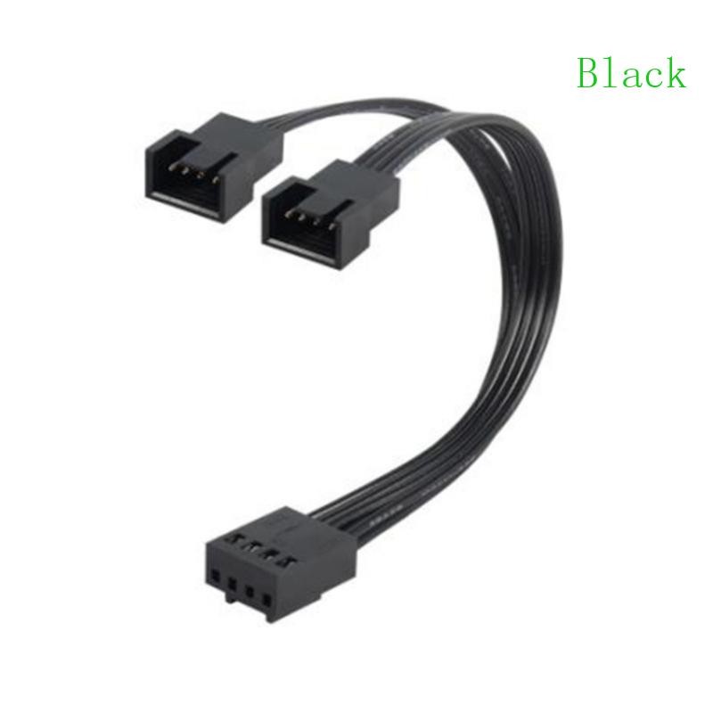 BLACK PWM Fan Splitter 4Pin Adapter Cable 1 ถึง 2 คอมพิวเตอร์ CPU Fan Splitter PC Fan