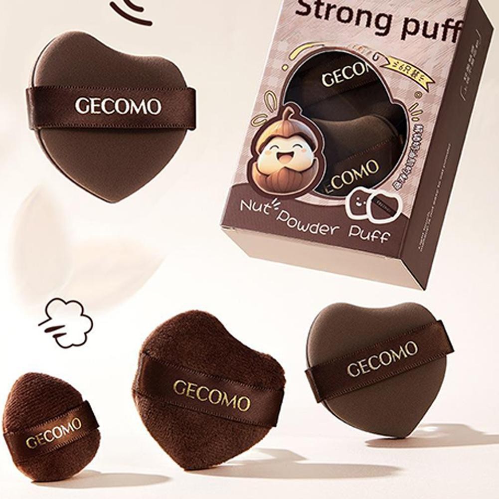 Gecomo Nut Powder Puff Set แป้งแบบใช้คู่เปียกและแห้ง Skin Cushion Air Holding Skin K3r2