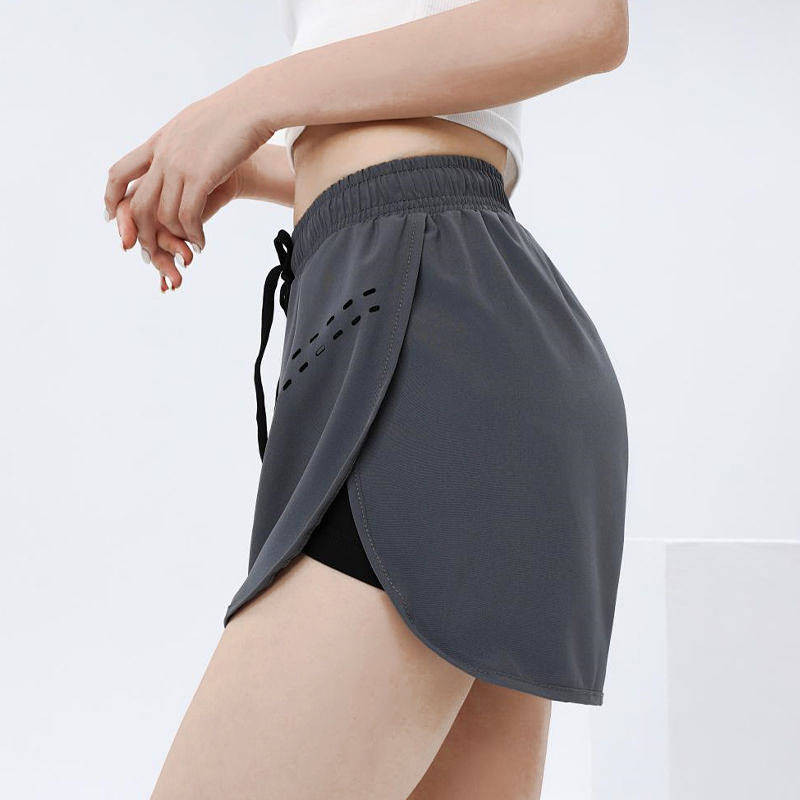 Women's Sports Shorts Quick-Drying Loose Outer Wear Running Fitness Yoga Fake Pants Sports tops aSIW