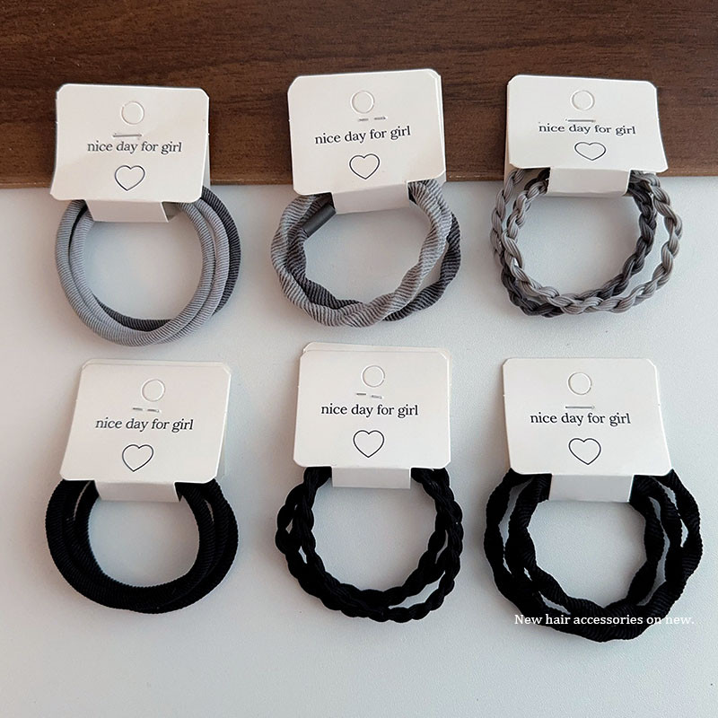 ยางรัดผมแบบเรียบง่ายยืดหยุ่นสูงสําหรับผู้หญิงสไตล์เกาหลีไม่มีความเสียหายถึงยางรัดผมยางรัดผมยางรัดผม