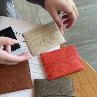One Piece Simple Fashion Genuine Leather Multi-Card Card Hol…