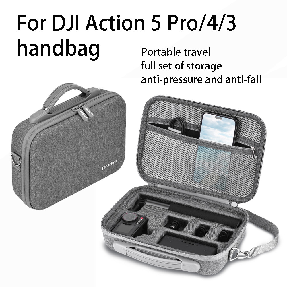 สําหรับ DJI Action 5 Pro สําหรับ DJI Action 5 Pro กล้อง Crossbody กระเป๋าสําหรับ DJI Action 5 Pro/ 4/3 กระเป๋าถืออุปกรณ์เสริม