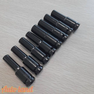 ลูกบล็อกยาว 6 เหลี่ยมยาว บล็อกขันล้อ ถอดล้อ บล็อกไฟฟ้า 1/2" (4หุน) สีดำ