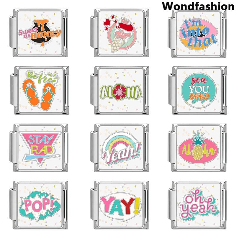 See You Soon Italian Charm สร้อยข้อมือ Fit 9 มม.สร้อยข้อมือสแตนเลส DIY เครื่องประดับทําอุปกรณ์เสริม 