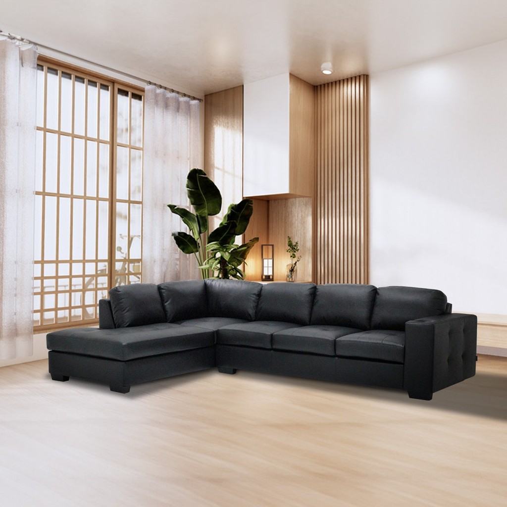 SB Design Square โซฟาเข้ามุมซ้าย รุ่น Timmer สีดำ (317x216x83 ซม.)  แบรนด์ SOFA SOLUTIONS