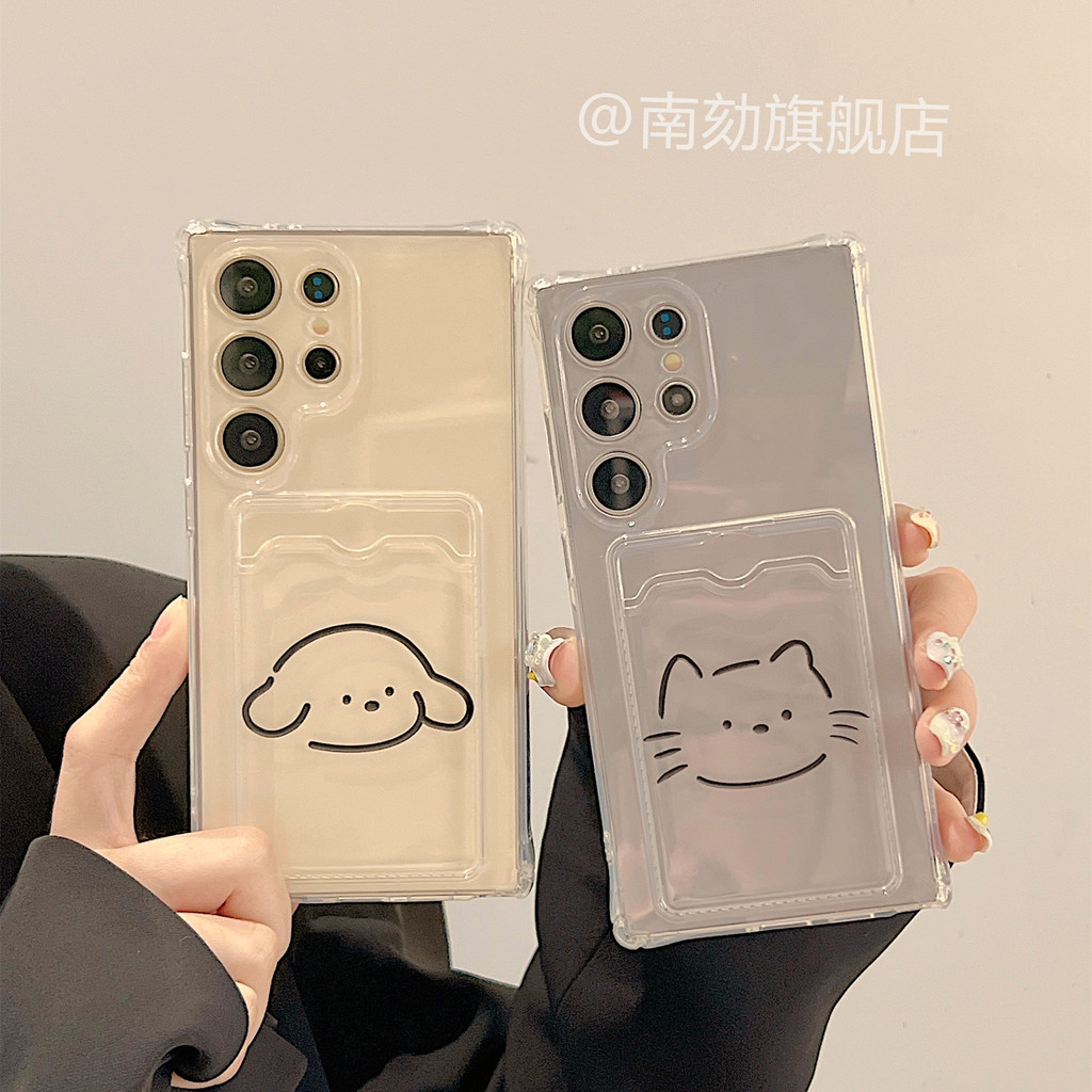 เหมาะสําหรับ Samsung s24ultra เคสโทรศัพท์เป็น s23u ผู้ถือบัตร s22 Plus สิบ a52s21fe คู่ 10 + Plus Won ชนรวมทุกอย่างพร้อม Lanyard a55note20s10s20a54a53s25