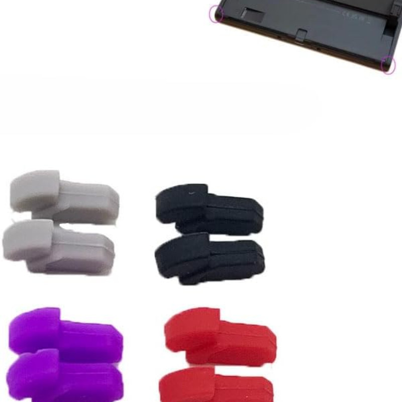 2pcs เปลี่ยนแผ่นกันลื่นทนยางเกมแผ่นเท้าสําหรับ Nintendo Switch OLED เกมคอนโซล HEG-001