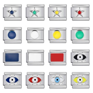 ใหม่ไทเทเนียมเหล็กรูปดาวห้าแฉกตาอิตาลีโมดูลสร้อยข้อมือ,ปั๊มร…