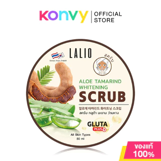 Lalio Aloe Tamarind Whitening Scrub 80ml ลาลิโอ สครับผิวสูตรมะขามแบบกระปุก.