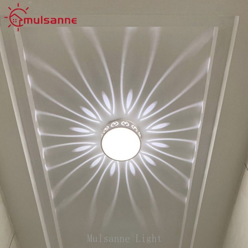 โคมไฟเพดาน LED 3W 5W อะคริลิค สไตล์โมเดิร์น สําหรับตกแต่งเพดาน ทางเดิน