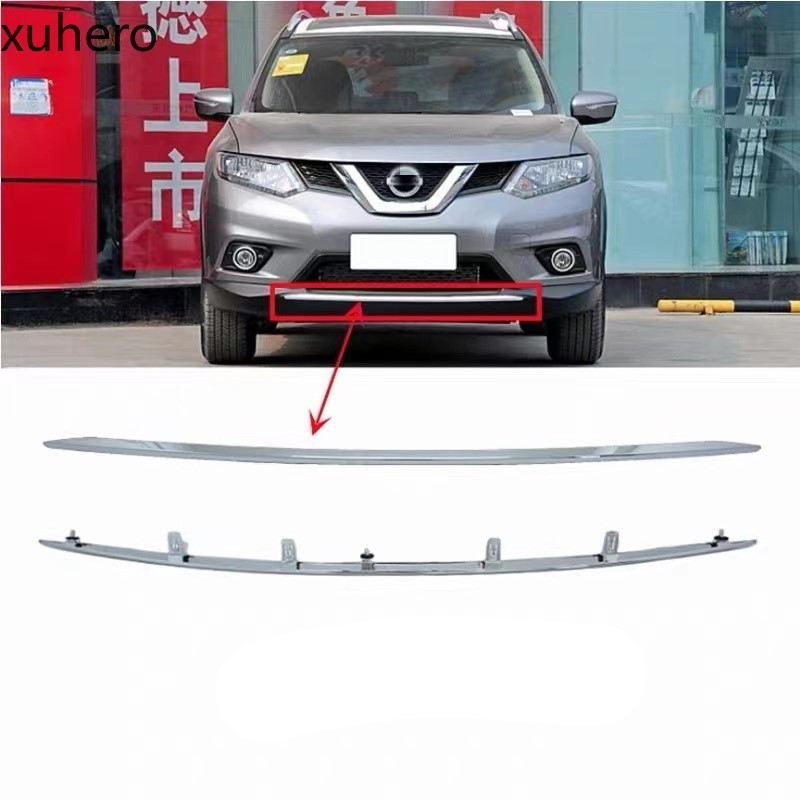 Chrome ด้านหน้าตาข่าย Grille Grill Trim ใส่จัดแต่งทรงผม Moulding Garnish สําหรับ NISSAN X-TRAIL xtra