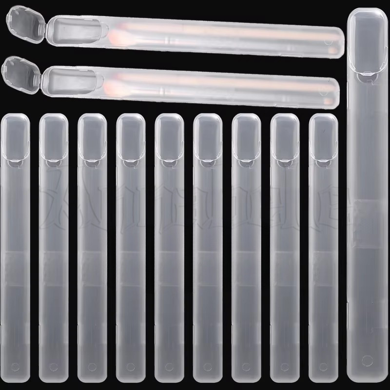 กล่องเก็บแปรงแต่งหน้าแบบใส-กล่องใส่ดินสอเขียนคิ้ว-กล่องเก็บตะเกียบ-แบบพกพาอเนกประสงค์-ความงามเครื่องมือคอนเทนเนอร์พร้อมฝาปิด-แปรงแต่งหน้าจัด