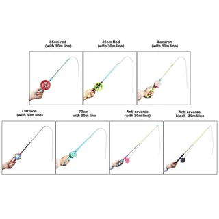 Qinyuz9 ตกปลาน้ําแข็งปากกา Pole,ฤดูหนาว Retractable Ice Fishing Rods, 2024 แบบพกพา 35/40/75/80 ซม.เด็ก Ice Fishing Rod Ice ฤดูหนาวตกปลา