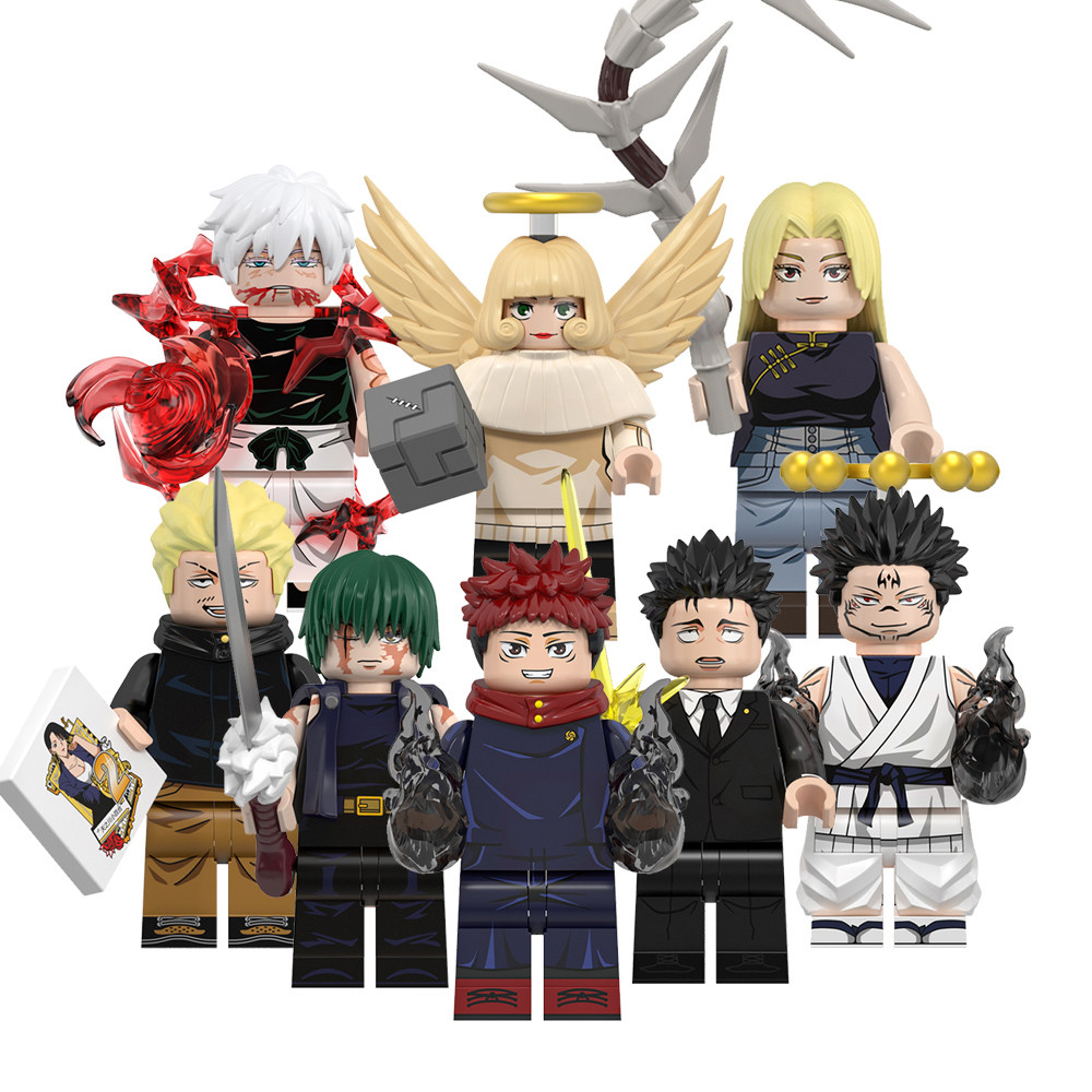 ใหม่ Jujutsu Kaisen Zenin Maki Hakari Kinji Itadori Yuji Kuruzu Hana Hiromi Building Block ของเล่นขอ