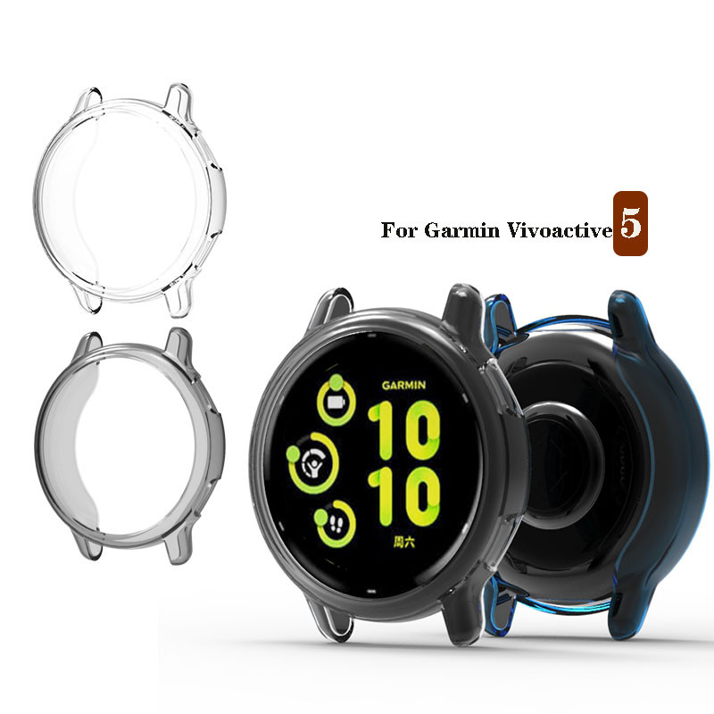 สําหรับ Garmin Vivoactive 5 Cover TPU Transparent Soft Case (ไม่รวมฟิล์มหน้าจอ)