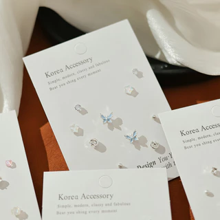 เซ็ทต่างหู Lamoon Stella ดีไซน์แฟชั่น ก้านเงินแท้ S925 สวยใสสไตล์เรียบหรู เหมาะกับทุกโอกาส