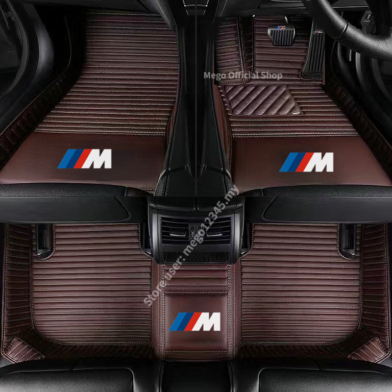 BMW 5 Series i5 G60 G30 M5 GT F07 ขวามือขับ Car Mat หนังพรมปูพื้นรถยนต์ / พรมปูพื้น / พรมรถยนต์