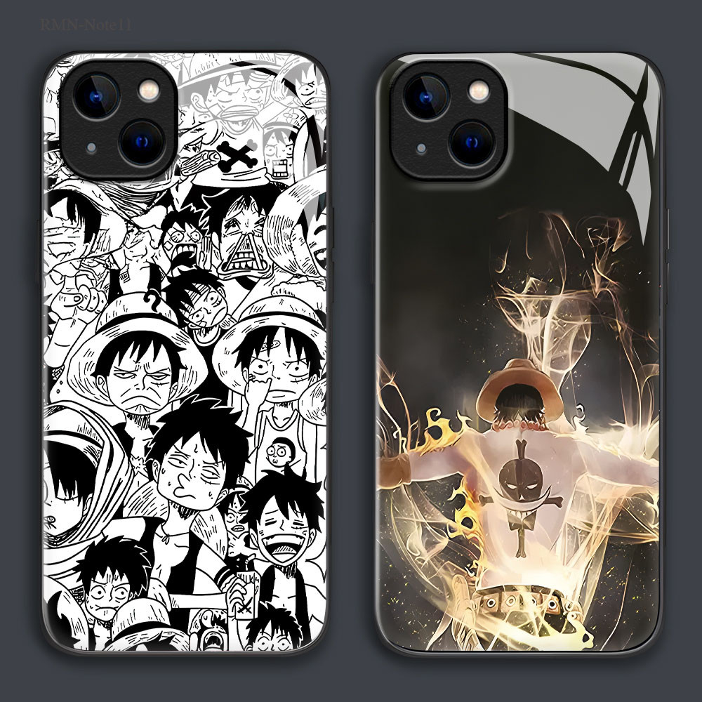 เคส For เคสแข็ง Xiaomi Redmi Note 14 13 12 11 11S 10 10S 9S 9 8 Pro Plus 4G 5G เคสเรดมี เคสโทรศัพท์ Hard Glass Case BLK
