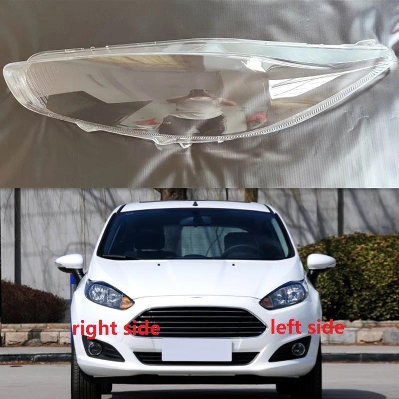 ไฟหน้าด้านหน้ากระจกเลนส์ฝาครอบไฟหน้าโคมไฟ Shell โปร่งใสโคมไฟหัว Light Shade สําหรับ Ford Fiesta 2013