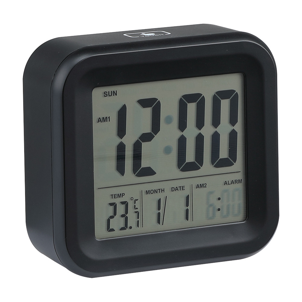 INDEX LIVING MALL นาฬิกาปลุกหน้าจอ LCD รุ่นกัล ขนาด 4.5 นิ้ว - สีดำ
