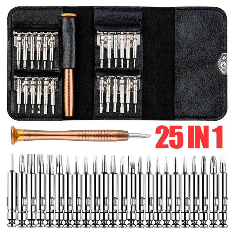 ชุดไขควงขนาดเล็ก 25 in 1 - ไขควงแม่นยําแบบพกพามัลติฟังก์ชั่น - สําหรับอุปกรณ์โทรศัพท์แท็บเล็ตพีซี