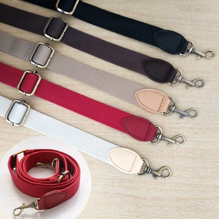 Yixi CBD037 Handmade กระเป๋าอุปกรณ์เสริม 2.5 ซม.สายคล้องคอแนวทแยง Webbing และหนังแท้ Patchwork กระเป