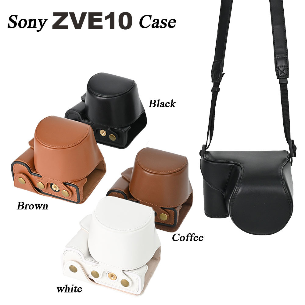 Zve10 PU หนังกล้องกระเป๋าสําหรับ Sony ZV-E10 ZVE10L ZVE10 พร้อมเลนส์ 16-50 มม.