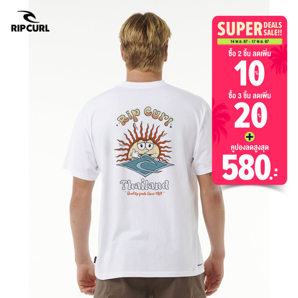RIPCURL เสื้อยืด 09TMTE RCT M DEST TEE THAI SUN SHAKA IN THAILAND S24 tee