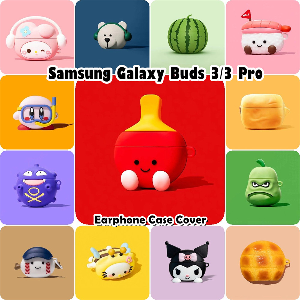 READY STOCK!นําไปใช้กับ Samsung Galaxy Buds 3 3Pro เคส Case เคสหูฟัง การ์ตูนง่าย ซิลิโคนนุ่ม NO.2