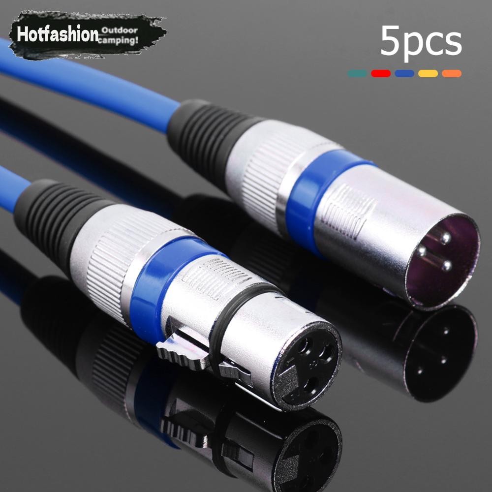 5 ชิ้น 3Pin XLR สายชายกับหญิง M/F ฟอยล์ + สายสัญญาณเสียงป้องกันแบบบราซิล