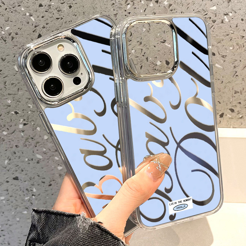 COD Case For เคส iPhone 16 13 11 15 14 12 Pro Max เคสไอโฟน11 15pro 11pro เคสโทรศัพท์มือถือเคลือบกระจกไฟฟ้า