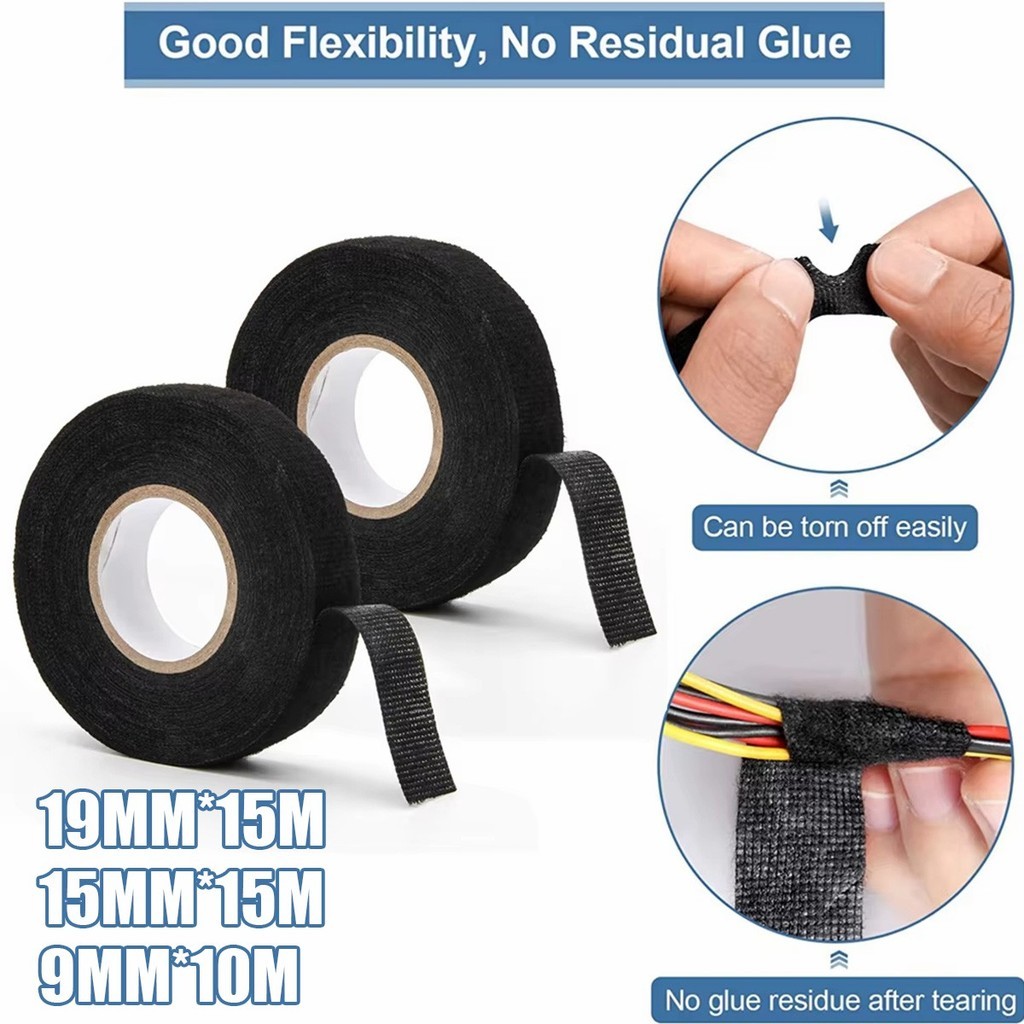 15เมตร เทปผ้าพันสายไฟรถยนต์ ทนความร้อน กันน้ำ เทปผ้าลวด - รูปที่ 3