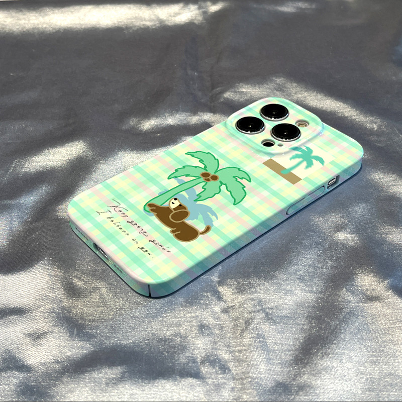 Little dog coconut Treeใช้งานร่วมกับสําหรับIPhone16 15 14 13 12 11 Pro Max X XR Xs Max 8 7 6s Plus S