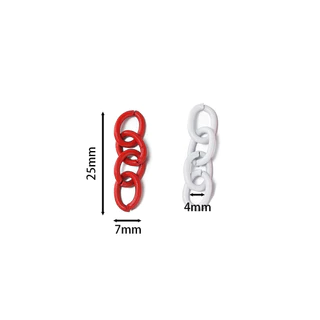 St. kunkka 20 ชิ้น 7 * 25 มม. โซ่ขยายสีสันสดใสสีเหล็กโซ่สี่ส่วนสามารถใช้สําหรับ DIY พวงกุญแจโซ่