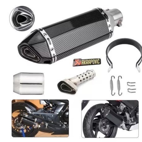 Akrapovic14นิ้วคาร์บอนเคฟล่าโลโก้เลเซอร์ ปลายท่อ2นิ้ว ท่อarไอเสียพร้อมตัวเก็บเสียงR15 mt-15 xsr msx 